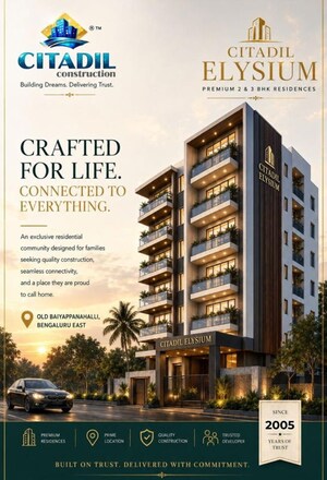 2 BHK Apartment For Sale in Old Baiyyappanahalli