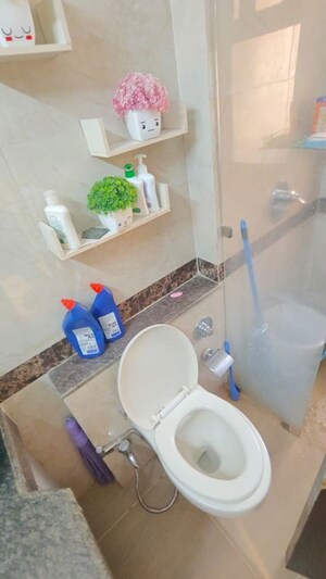 Bathroom in 2 BHK Apartment at K Raheja Heights, Malad East – for Rent