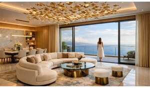 Living Room in 3 BHK Apartment at Lodha Aureus, Sewri – for Sale