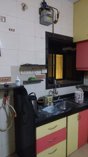 Kitchen in 3 BHK Apartment at Yashodeep CHS, Kopar Khairane – for Rent