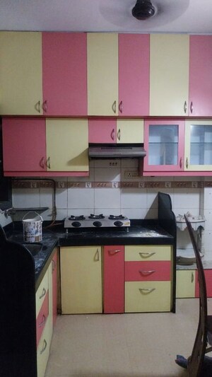 Kitchen in 3 BHK Apartment at Yashodeep CHS, Kopar Khairane – for Rent