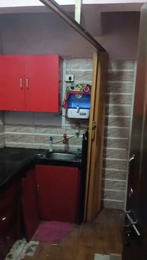 Kitchen in 1 RK Apartment at Rajashree Deep CHS, Kolbad – for Rent