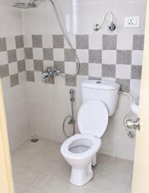 Bathroom in 4 BHK Apartment at Gaur Atulyam, Omicron I Greater Noida – for Rent