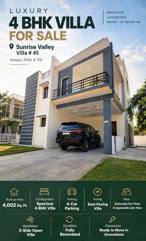4 BHK Villa – Exterior View View at Sunrise Valley Attapur, Attapur - for Sale