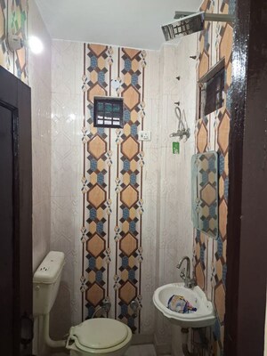 Bathroom in 3 BHK Builder Floor at Rohini Sector 3 – for Rent