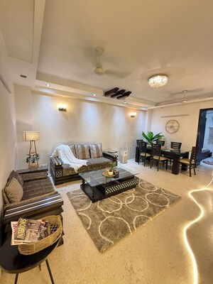 Living Room in 3 BHK Builder Floor at Chittaranjan Park – for Sale