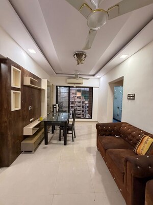 Living Room in 2 BHK Apartment at Shreeji Atlantis, Malad West – for Rent