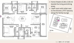 Floor Plan in 3 BHK Apartment at Godrej Epoque, Kokapet – for Sale