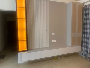 Bathroom in 2.5 BHK Apartment at Bhartiya Nikoo Homes Phase 2, Thanisandra Main Road – for Rent
