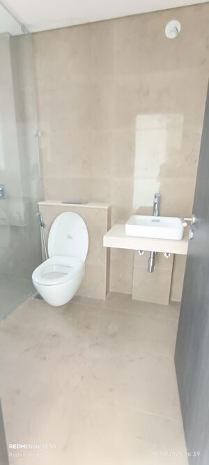 Bathroom in 3 BHK Apartment at Oberoi Sky City, Borivali East – for Rent