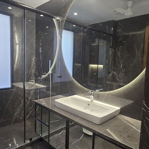 Bathroom in 4 BHK Builder Floor at Sushant Lok I – for Rent