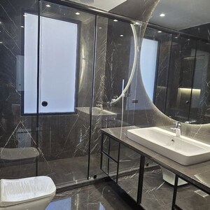 Bathroom in 4 BHK Builder Floor at Sushant Lok I – for Rent