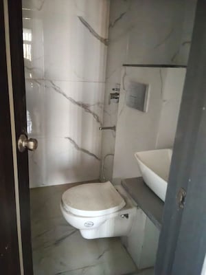 Bathroom in 1 BHK Apartment at A H Sapphire, Mira Road – for Rent
