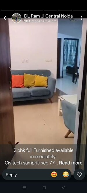 Team Area in 2 BHK Apartment at Civitech Sampriti, Sector 77 – for Rent