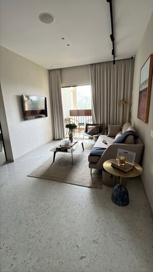 Living Room in 1 BHK Apartment at Chandak Highscape City, Chembur – for Sale