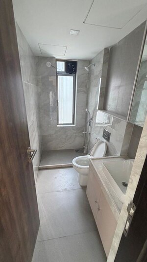 Bathroom in 3 BHK Apartment at Chandak 34 Park Estate, Goregaon West – for Rent