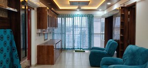 Living Room in 3 BHK Apartment at The Formist TreeHouse, Thanisandra – for Rent