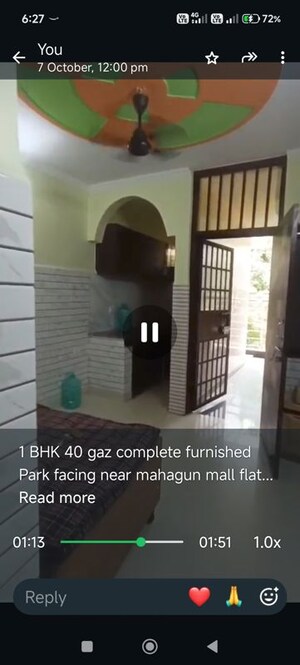 1 BHK Builder Floor – Exterior View View at Vaishali Sector 3 - for Rent