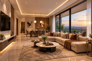 Living Room in 1 BHK Apartment at Riddhi Rajendra Nagar Swagat CHS, Borivali East – for Sale