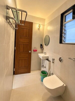 Bathroom in 2 BHK Apartment at Mukta Apartment 10th Main, Khar West – for Rent
