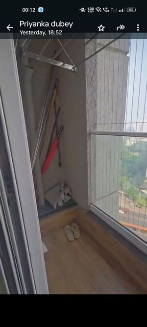 Balcony in 2 BHK Apartment at Ashar Axis, Majiwada – for Rent