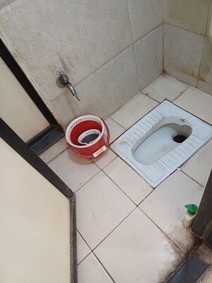 Bathroom in 1 BHK Apartment at Krishna Villa Ghansoli, Ghansoli – for Rent