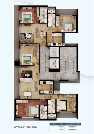 Floor Plan in 2 BHK Apartment at Nettheim Chirag Heights, Dadar East – for Sale