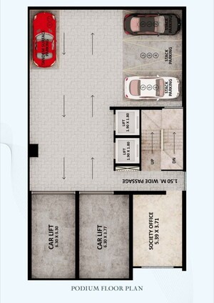 Floor Plan in 2 BHK Apartment at Nettheim Chirag Heights, Dadar East – for Sale