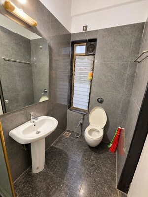 Bathroom in 3 BHK Apartment at Satellite Tower, Goregaon East – for Rent